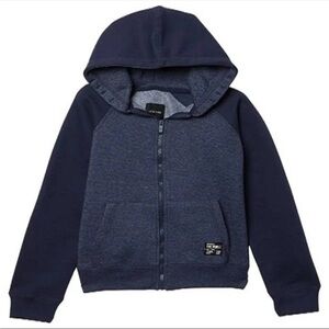 Joe's Kids Boys Colorblock Raglan Sleeve Zip Hoodie Sweatshirt Navy size 6